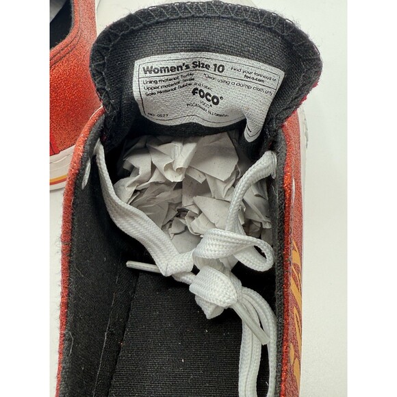 FOCO Kansas City Chiefs NFL Womens Color Glitter Red Canvas Shoes - 10‎ NEW - Picture 5 of 6